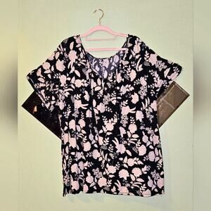 🩷 Croft and Barrow 3x Black/Cream Top